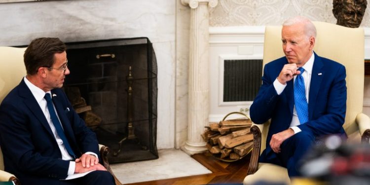 Biden meets with Swedish prime minister to bolster country’s bid to join NATO