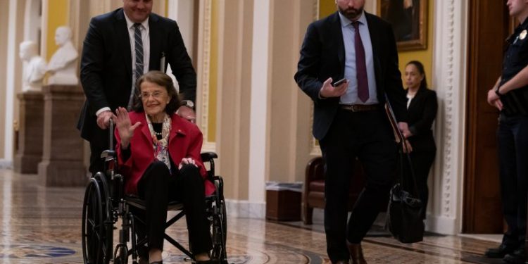 Feinstein taken to hospital after fall at home, office says