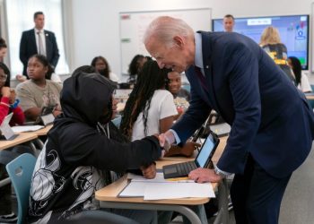 President Biden visits D.C. middle school to mark the start of classes