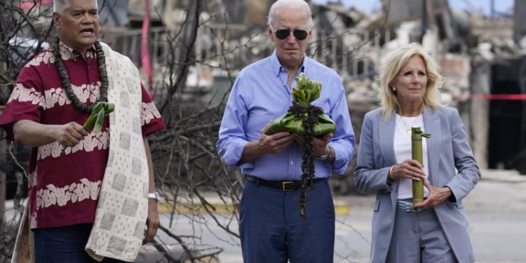 Biden pledges $95 million for Hawaii’s electrical grid after Maui wildfires