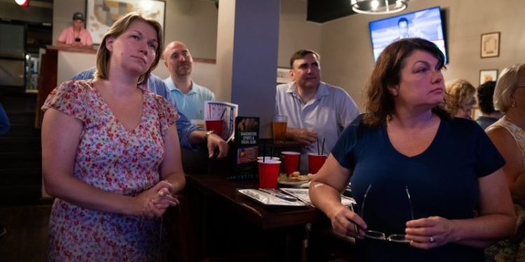 Vivek Ramaswamy makes an impression at one New Hampshire debate watch party