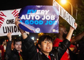 Autoworkers go on strike at plants at each of the Big Three automakers