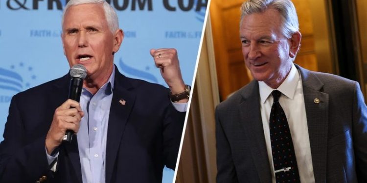 Pence says he ‘commends’ senator’s blocking of military nominations in response to Pentagon’s abortion policy