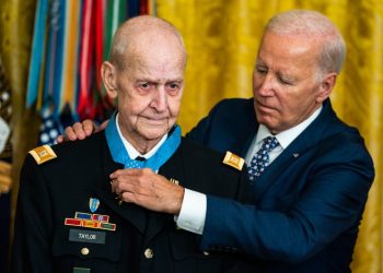 Biden awards Medal of Honor to retired Army Capt. Larry Taylor