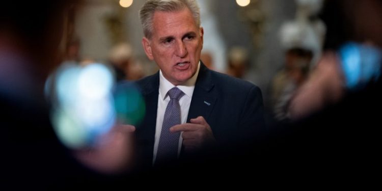 Bending to right, McCarthy pushes safety net cuts in shutdown battle