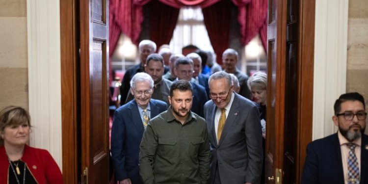 Zelensky blitzes Washington in urgent effort to bolster support