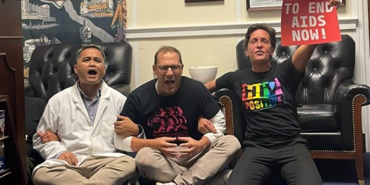 Protesters storm Kevin McCarthy’s office over HIV bill, get dragged out by cops