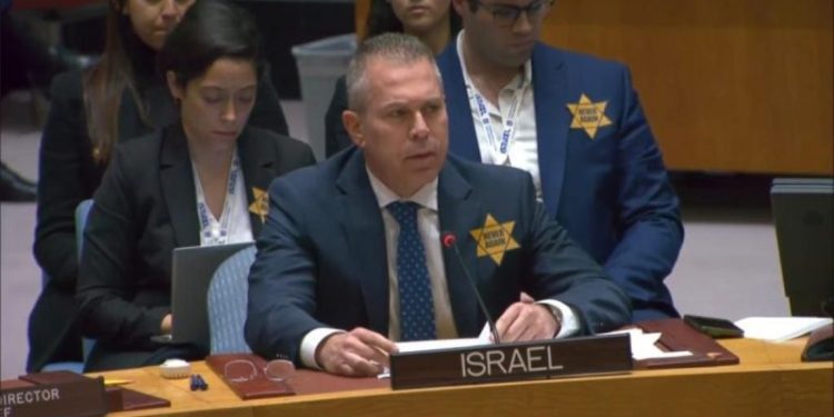 Israel ambassador blasts UN ‘silence’ over Hamas atrocities; to wear yellow star until terrorists condemned