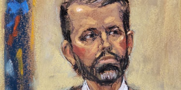 Trump Jr. tells court artist ‘make me look sexy,’ points to fake SBF sketch