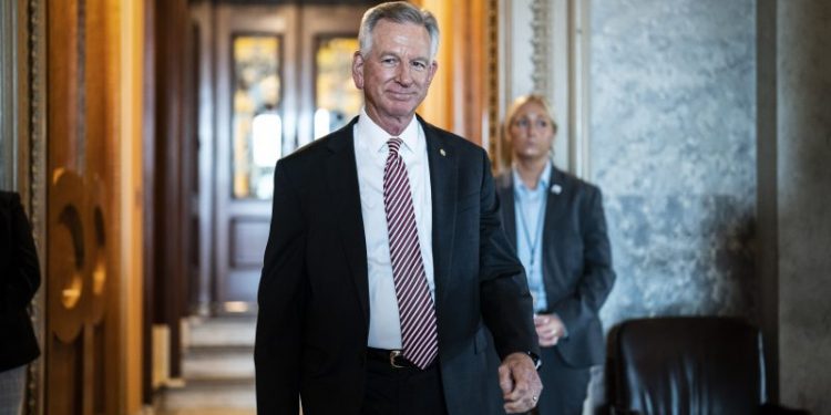 Senate Republicans erupt in anger over Tuberville’s military freeze