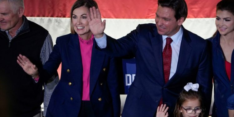 Iowa Gov. Reynolds hits back at Trump as she throws support to DeSantis