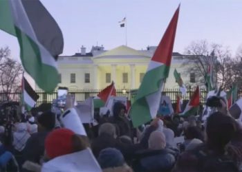 White House staff ‘relocated’ after pro-Palestinian rioters damage anti-scale fencing, hurl objects at cops