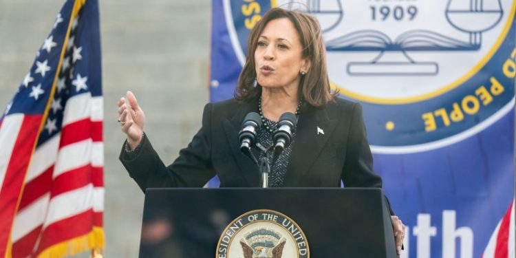 On Roe v. Wade anniversary, Harris takes abortion fight to Wisconsin