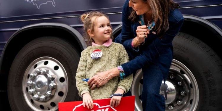 Haley trails Trump but is winning with young girls
