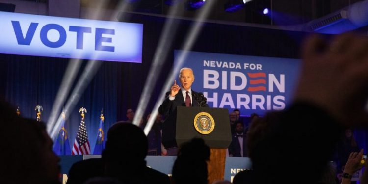 Biden aims for big win in Nevada primary, while GOP contest is nonbinding