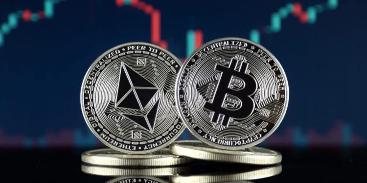 Bitcoin and Ethereum: Bitcoin pulls back from $43750