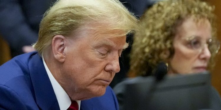 After Trump attacks hush money judge’s daughter, DA seeks broader gag order