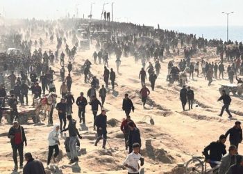IDF says troops fired ‘warning shots’ as mob rushed aid convoy, leading to more than 100 killed