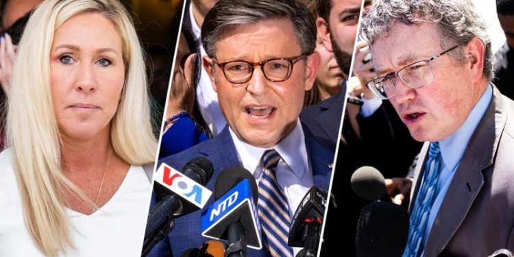 GOP rebels pushing to boot Speaker Johnson mum after Trump defends him