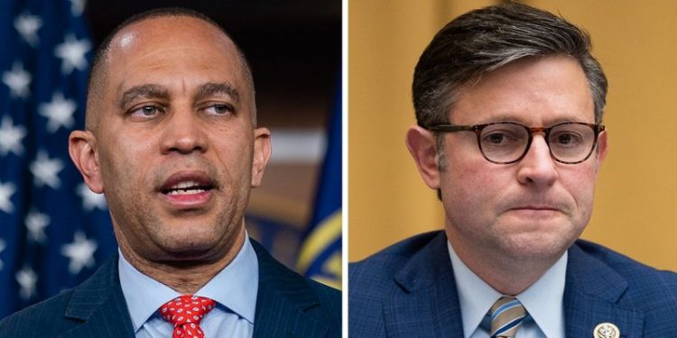 House Dems say they’ll block Marjorie Taylor Greene from ousting Speaker Johnson