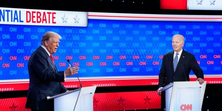 Biden stumbles in fiery debate as Trump spreads falsehoods